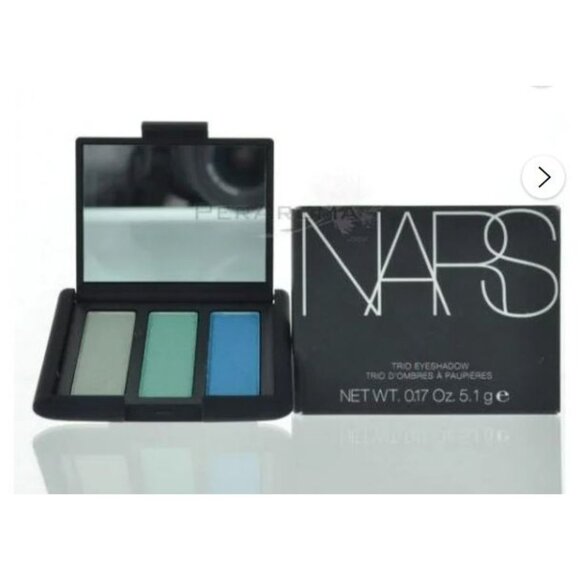 Nars Trio Eye Shadow Compact Cap Ferrat - Silvery White Seafoam Green Sky Blue - Picture 1 of 3